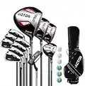 Wind Greeting Conjuntos de Golf para Hombre,Set Completo para Principiantes,12 Palos de Golf con Bolsa de Transporte,Eje de Grafito,Hombre, Mano Derecha