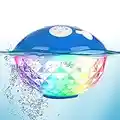 Bluetooth Speakers with Colorful Lights, Portable Speaker IPX7 Waterproof Floatable, Built-in Mic,Crystal Clear Sound Speakers Bluetooth Wireless 50ft Range for Home Shower Outdoors Pool Travel