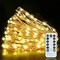 Gritin Guirnalda Luces LED, 15M 150 LED Cadena de Luces Interior y Exterior, IP65 Impermeable Luces de Hadas para Decoración Bodas Fiesta de Navidad