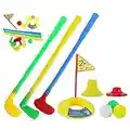 Porfeet Mini Ensemble De Golf, Enfants Enfants Jeux De Sports De Plein Air Jouets en Plastique Multicolore Mini Club De Golf Ensemble