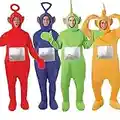 All 4 Mens Ladies Adult Teletubbies Teletubby Stag Fancy Dress Costumes Outfits, STD,Multi