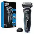 Braun Series 5 5018s Electric Razor for Men with Precision Trimmer, Wet & Dry, Rechargeable, Cordless Foil Shaver, Blue, 1 Count