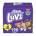 Luvs Pro Level Leak Protection Diapers Size 4 198 Count Economy Pack, Packaging May Vary