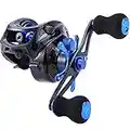 Sougayilang Mulinello da pesca Baitcasting 7.0:1 Gear - Low Profile Carbon Fiber Drag 9+1 Cuscinetto Doppio Freni Magnetici Mulinelli Da Pesca (sinistra)