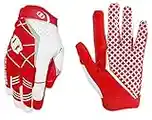 Seibertron Pro 3.0 Elite Ultra-Stick Sports Receiver/Empfänger Handschuhe American Football Gloves Jugend und Erwachsener Red M