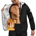 Gotoly Sauna Suit for Men Hot Sweat Waist Trainer Jacket Fitness Sauna Pants Gym Workout Muscle Training Sweat Suits