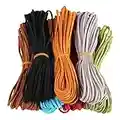 Candygirl 7 Rolls Leather Cord String, 3mmX9.2m Suede Leather Cord for DIY Bracelet Necklace Jewelry Making Wall Hanging (7 Colors)