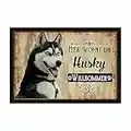 PR Print Royal Fußmatte Haustiere mit Hundebild Husky - Geschenkidee für Hundefreunde und Hundebesitzer - Größe 60 x 40 cm