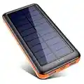 Pxwaxpy Solar Power Bank 26800mAh, Solar Charger 【Type C & Micro USB Input】 High Capacity Portable Charger Fast Charge External Battery Pack with 2 Outputs Compatible for Smartphones, Tablets and More