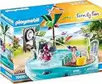 PLAYMOBIL Family Fun 70610 Piscina Divertida con rociador de Agua, para Jugar con Agua, Juguetes para niños a Partir de 4 años