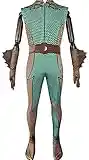 The Deep Bodysuit Costume The Deep Cosplay Adult Men Women Halloween Outfit Jumpsuit (X-Large, Green)
