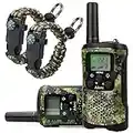 Walkie Talkies for Kids 22 Channel 2 Way Radio 3 Miles Long Range Handheld Walkie Talkies Durable Toy Best Birthday Gifts for 6 Year Old Boys and Girls fit Adventure Game Camping (Green Camo 1)