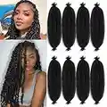 Springy Afro Twist Hair 24 Inches Pre-Separated Marley Twist Braiding Hair 8 Pack Spring Twist Hair Afro Twist Hair For Soft Locs Crochet Hair Marley Hair For Black Women (24 Inch (Pack of 8), 1B)