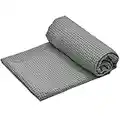 Fangehong Serviette de Tapis de Yoga pour Bikram, Serviette Microfibre Absorbante Antidérapante Pliable avec Sac de Voyage pour Pilates