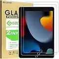 GOZOPO [2-Pack Screen Protector for iPad 9th Generation, iPad 8th / 7th Generation, Tempered Glass Film - iPad 10.2-Inch 2021/2020/2019 Release