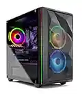 SkyTech Chronos Mini Gaming Computer PC Desktop - Intel Core-i3 10100F 3.6GHz, GTX 1650 4G, 500GB SSD, 8G 3000, RGB Fans, AC WiFi, Windows 10 Home 64-bit,Black