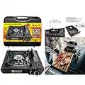 MARKSMAN Portable GAS COOKER Butane Camping Stove FREE Carry Case BBQ Outdoor Indoor Kitchen Hiking Single Burner Caravan House Party Boating Fishing Cookware Garden Patio Picnic Cooking Refills UK