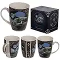 Puckator Lisa Parker Wolf Quiet Reflection Porcelain Mug, Tea Coffee Hot Drinks Microwave & Dishwasher Safe Height 10cm Width 12cm Depth 8.5cm 300ml Capacity