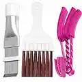 3 Pcs Air Conditioner Condenser Fin Comb/Cleaning Brush, Coil Cleaner Whisk Brush with Window Blinds Brush Dust Cleaner for Refrigerator Evaporator Radiator