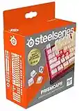 SteelSeries PrismCaps – teclas de doble inyección estilo pudding – termoplástico PBT resistente – compatible con la mayoría de teclados mecánicos – vástagos MX – blanco (Configuración británica)