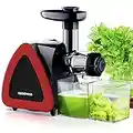 KEDEMAS Celery Juicer Machines, Slow Masticating Juicer for Fruits and Vegetables, Reverse Function, Cold Press Juicers Easy to Clean Richer Nutrient, Dry Pulp with Juice Cup and Brush, Romantic Red