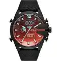 Diesel Montre pour Homme Mega Chief, Mouvement Ana-Digi, Boîtier en Acier Inoxydable Noir de 51 mm avec Bracelet Mixte, DZ4548