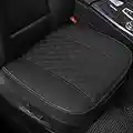 Black Panther Car Seat Cover PU Leather,Full Wrapping Edge,Protector for Front Seat Bottom (53×52 cm)(2Piece,Black)