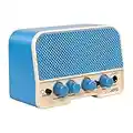 JOYO Combo Guitar Amplifier Bluetooth 5W Recharging Small Mini Practice Headphone Guitar Amp with Clean & Overdrive Channels (JA-02 II Blue)