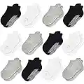 Non Slip Toddler Socks 12 Pairs Infant Baby Kids Grip Socks for Boy Girls Tphon Anti Skid Ankle Socks for 1-3 Year Children