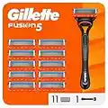 Gillette Fusion5 Recharges De Lames De Rasoir Pour Homme, 11 Recharges De Lames, Avec Cinq Lames Anti-Friction Pour Un Rasage De Près