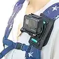 SKEZN Backpack Shoulder Strap Mount with Adjustable Ball Joint and Shoulder Pad Compatible with GoPro Hero 11 10 9 8, DJI, Insta360 and More (4.3 * 2.8 * 2.2 in)