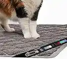 The Original Gorilla Grip 100% Waterproof Cat Litter Box Trapping Mat, Easy Clean, Textured Backing, Traps Mess for Cleaner Floors, Less Waste, Stays in Place for Cats, Soft on Paws, 35x23 Gray