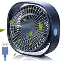 SmartDevil Small Personal USB Desk Fan,3 Speeds Portable Desktop Table Cooling Fan Powered by USB,Strong Wind,Quiet Operation,for Home Office Car Outdoor Travel (Navy Blue)