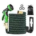 50ft Garden Hose-Expandable Water Hose with 10 Function Spray Nozzle. Heavy Duty Leak Proof with Durable 2-Latex