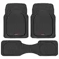 Motor Trend MT-OF-923-BK Black FlexTough Contour Liners-Deep Dish Heavy Duty Rubber Floor Mats for Car SUV Truck/Van