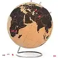 Suck UK | Cork Globe | World Map Pin Board | Cork Board World Globe Decor | Travel Map With Pins | Globes Of The World With Stand | Travel Decor & Office Desk Decor | Travel Gifts | Black Extra Large