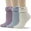 SUTTOS Chaussettes thermiques chaudes pour femme Épais Isolation thermique Chaussettes chaudes d'hiver pour le froid 1/3/5 paires - multicolore - taille unique