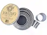 JOKUMO Ensemble de 9 emporte-pièces/emporte-pièce rond et extra-large de qualité supérieure pour cuisinier - Acier inoxydable 18/8 304 premium très épais - Taille marquée pour les professionnels