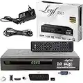 Leyf Satellite Receiver PVR Recording Function Digital Satellite Receiver (HDTV, DVB-S/DVB-S2, HDMI, SCART, 2X USB, Full HD 1080p) [Pre-Programmed for Astra, Hotbird and Türksat] + HDMI Cable