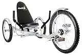 Mobo Cruiser Triton Pro Recumbent Tricycle for Men & Women. 3-Wheeled Bike. Cruiser Lowrider Trike, Silver, 28 x 29 x 48 inches (61â€ extended), Tri-501S