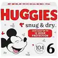 HUGGIES Diapers Size 6 - Huggies Snug & Dry Disposable Baby HUGGIES Diapers, 104ct, One Month Supply