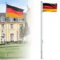 LZQ Mástil de aluminio de 6,50 m, incluye bandera de Alemania, mástil de cuerda y casquillo, mástil de bandera de aluminio, 5 alturas diferentes