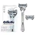 Gillette SkinGuard Razors for Men, Includes 1 Gillette Razor, 2 Razor Blade Refills with Precision Trimmer, Designed for Men with Skin Irritation and Razor Bumps