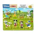 Melissa & Doug Disney Mickey Mouse Wooden Chunky Puzzle (8 pcs) | Disney Characters Wooden Puzzle, Mickey Mouse Puzzle For Toddlers And Kids Ages 2+