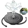 AISITIN Solar Fountain Pump 3.5W Solar Water Pump Round Split Stand Solar Bird Bath Fountain Pump with 8 Nozzles for Pool, Pond, Garden Decoration