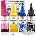 Printers Jack Sublimation Ink Refill for Epson EcoTank Supertank Printers ET-2720 ET-2760 ET-2750 ET-15000 ET-4700 ET-3760 WF-7710 WF-7720 400ml/Anti-UV/Upgrade Version/Offer Free ICC Printing