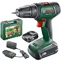 Bosch Home and Garden UniversalDrill - taladro y atornillador a batería, 18V (2 baterías, sistema de 18 V, en maletín), Color Verde