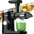 Juicer Machines, Aeitto Cold Press Juicer, Masticating Juicer, Celery Juicers, with Triple Modes,Reverse Function & Quiet Motor,Easy to Clean with Brush, Recipe for Vegetables And Fruits, Black