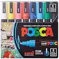 8 Posca Paint Markers, 5M Medium Posca Markers with Reversible Tips, Posca Marker Set of Acrylic Paint Pens | Posca Pens for Art Supplies, Fabric Paint, Fabric Markers, Paint Pen, Art Markers