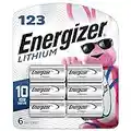 Energizer 123 Lithium Batteries, 3V CR123A Lithium Photo Batteries (6 Battery Count)